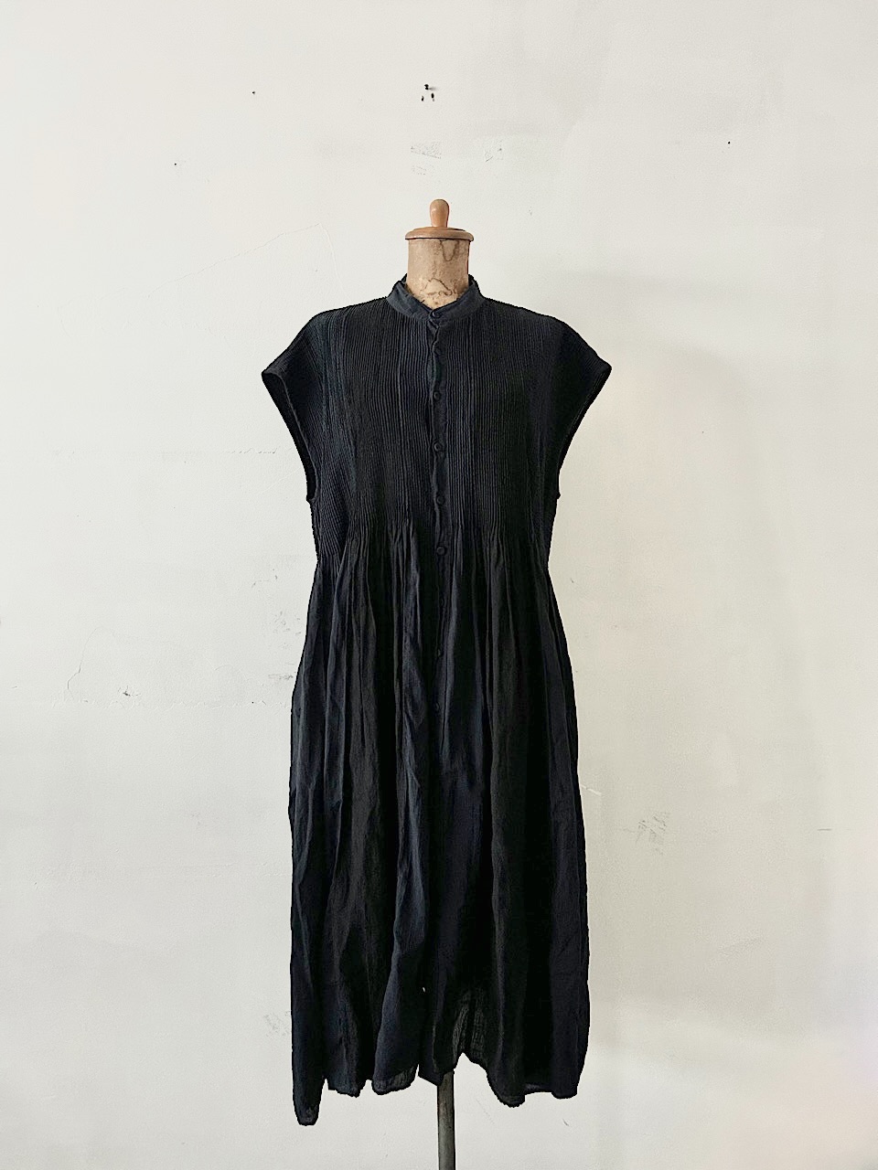 【美品】Maison de soil　コットンリネン　パッチワークワンピース　サイズ1