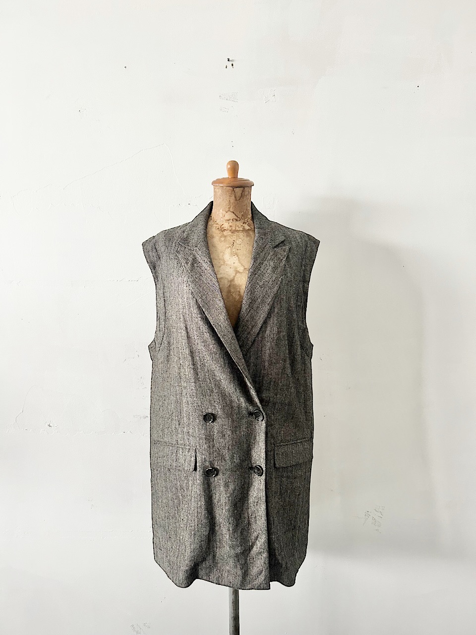 【美品】GALLARDAGALANTE　リネンレーヨン　ダブルベスト　サイズF　