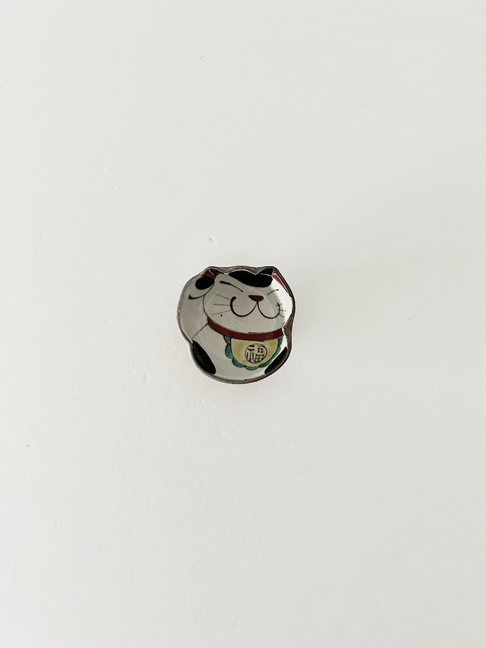 【美品】山﨑裕理　豆鉢　百楽　まねきねこ右手　金運　九谷焼
