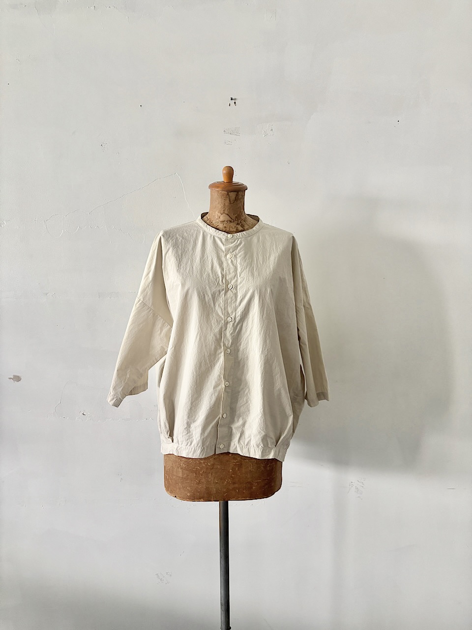 【美品】prit　コットンシャツ　ライトベージュ　