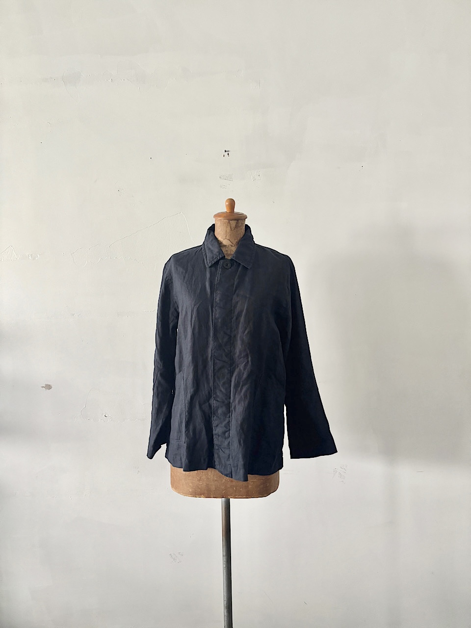 【美品】RINEN　ネイビー　リネンジャケット　