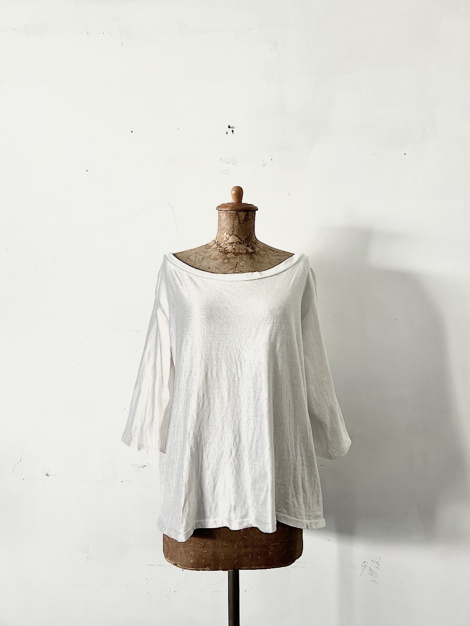 【美品】定価1.6万　TOUJOURS　7部袖コットン　カットソー　白