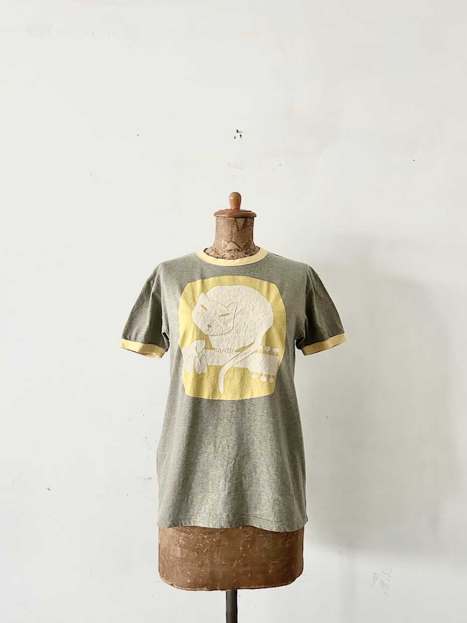 KAPITAL　TOP杢天竺リンガーTシャツ　CAT ON LEGEND LIVE　サイズ1