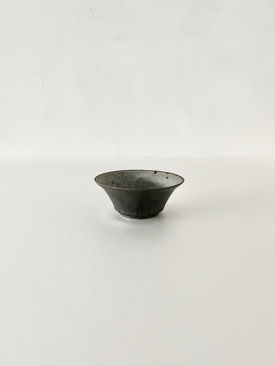 【美品】清岡幸道　御碗　メタリック　灰オリーブ