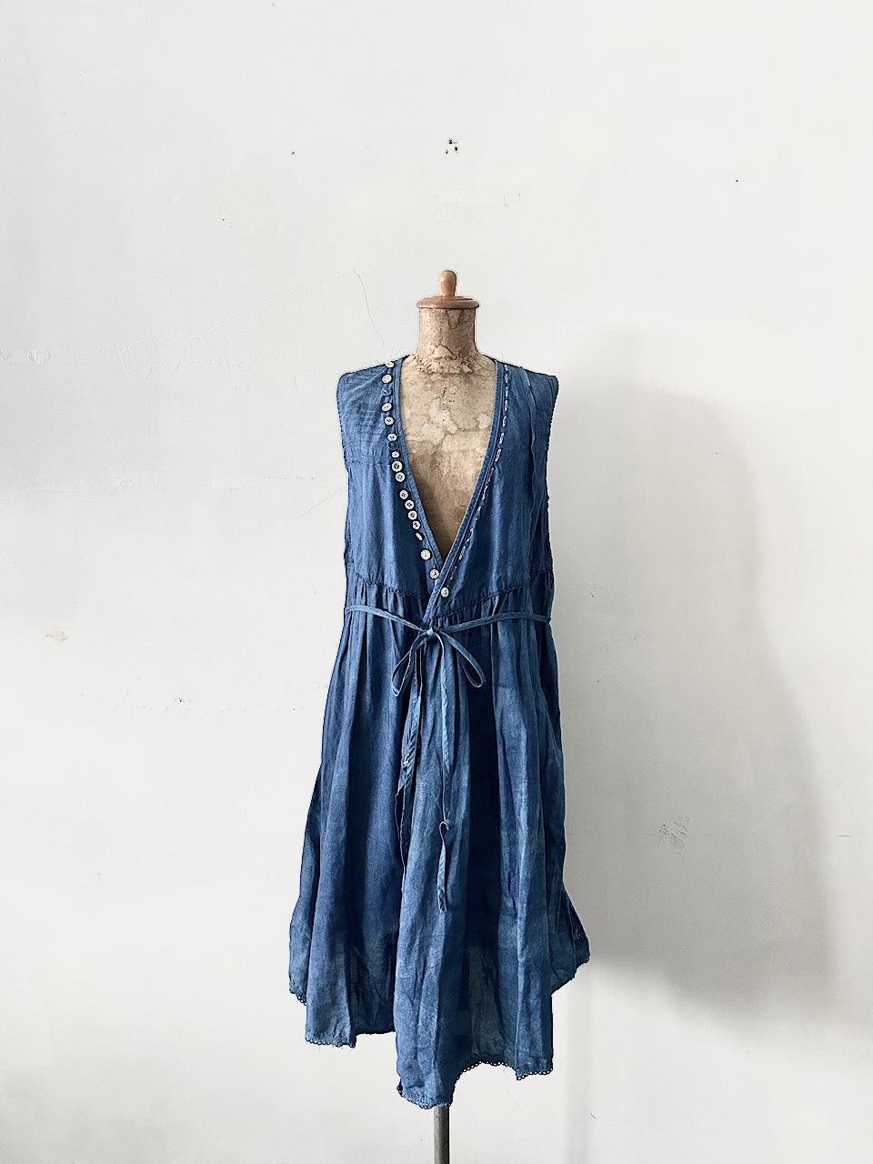 ARTE POVERA　インディゴ染　ノースリーブ　ワンピース