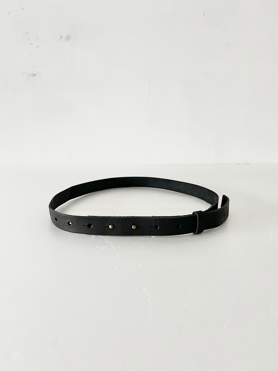 evam eva　レザーベルト　20mm　ブラック