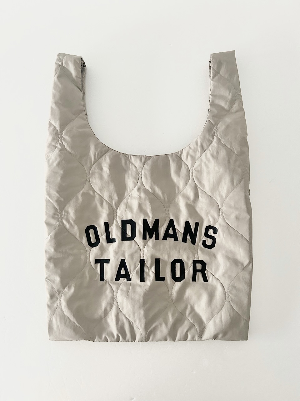 【美品】OLDMAN'S TAILOR　QUILTING OMT PRINT MINI BAG　ベージュ