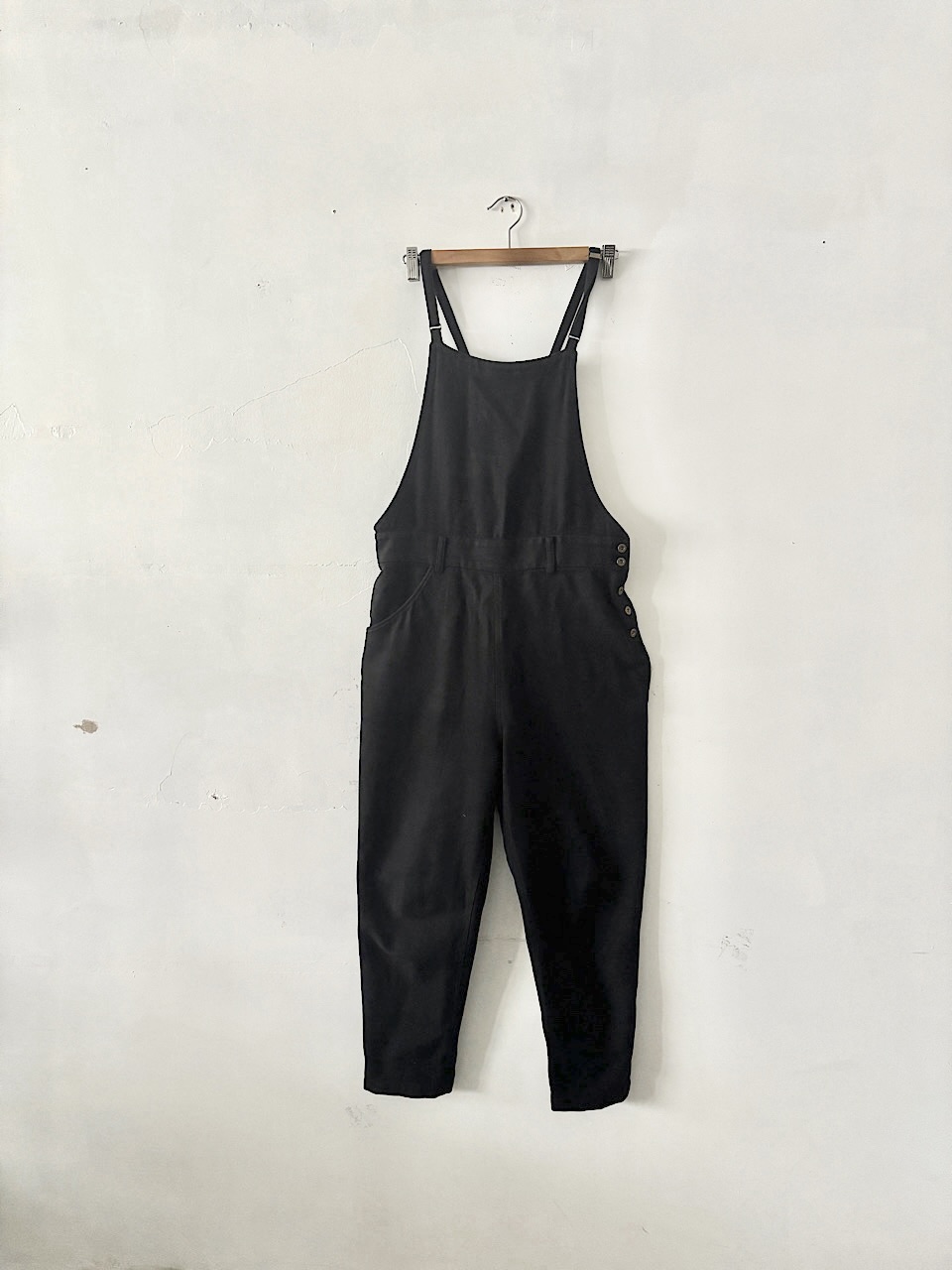 atelier naruse  コットンフラックスウールサロペットパンツ　サイズ38