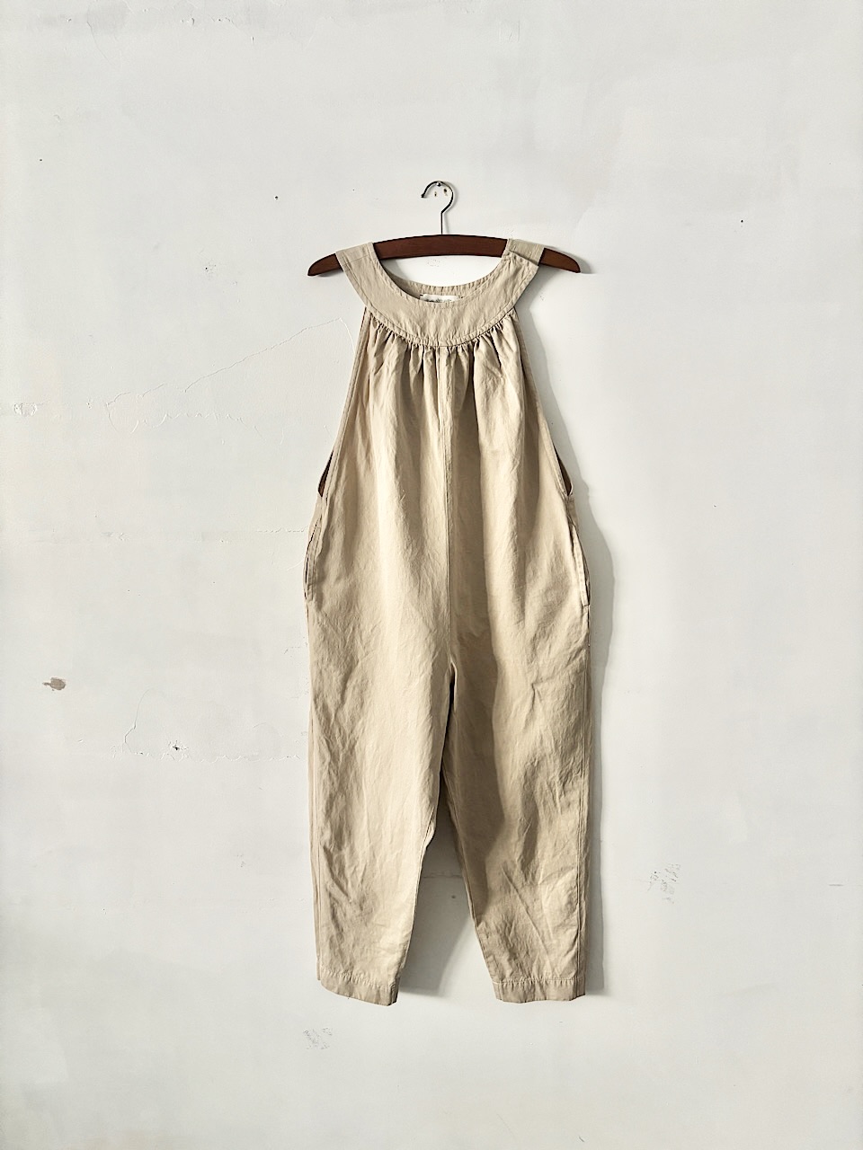 【美品】HAU　salopette pants 　drole　サロペット　ベージュ