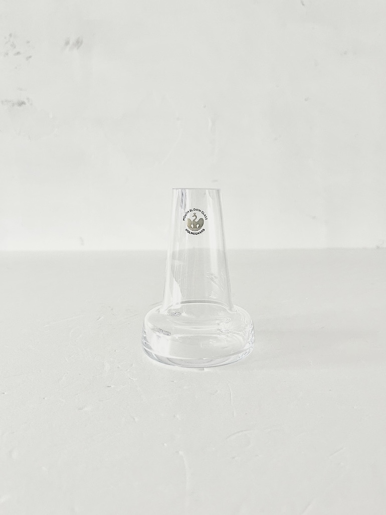 【北欧】HOLMEGAARD　FLORA　花器　12cm　クリア　底大