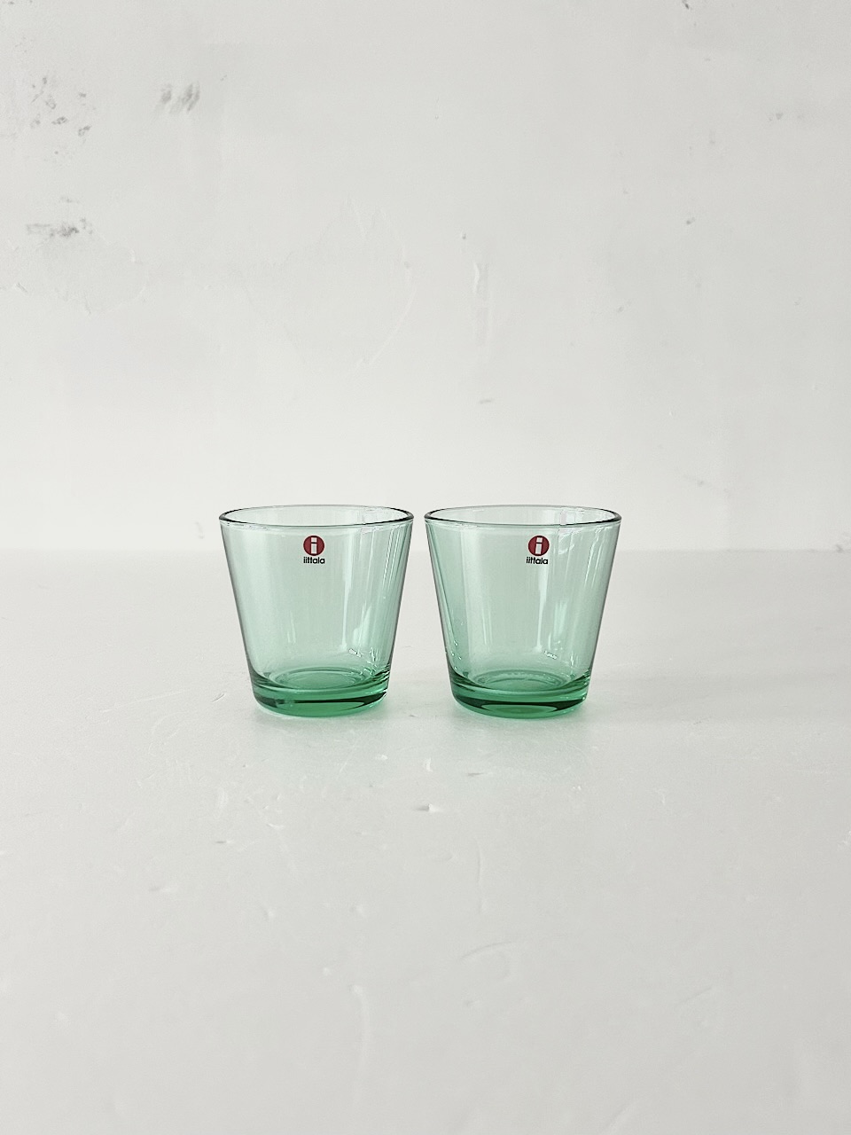 【北欧】iittala　カルティオ  light green　廃番色　ペアセット