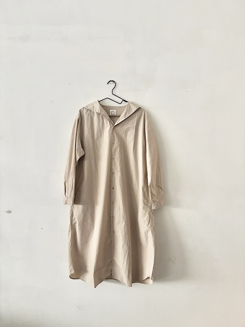 【美品】ORCIVAL　コットン セーラーカラー　ロングシャツドレス　