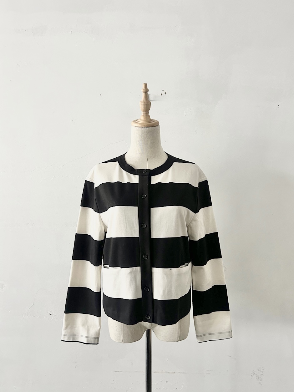 【美品】PLAIN PEOPLE   ボーダー カーディガン