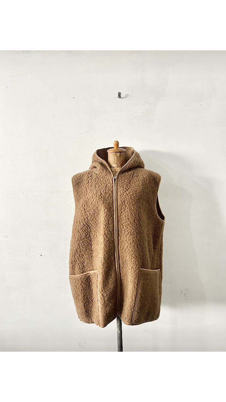 【MENS】COLD BREAKER　ウールボアベスト　モカベージュ　2XL　