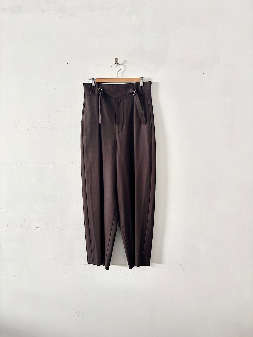 【美品】CURRENTAGE　ウール混　パンツ　茶系　サイズ2