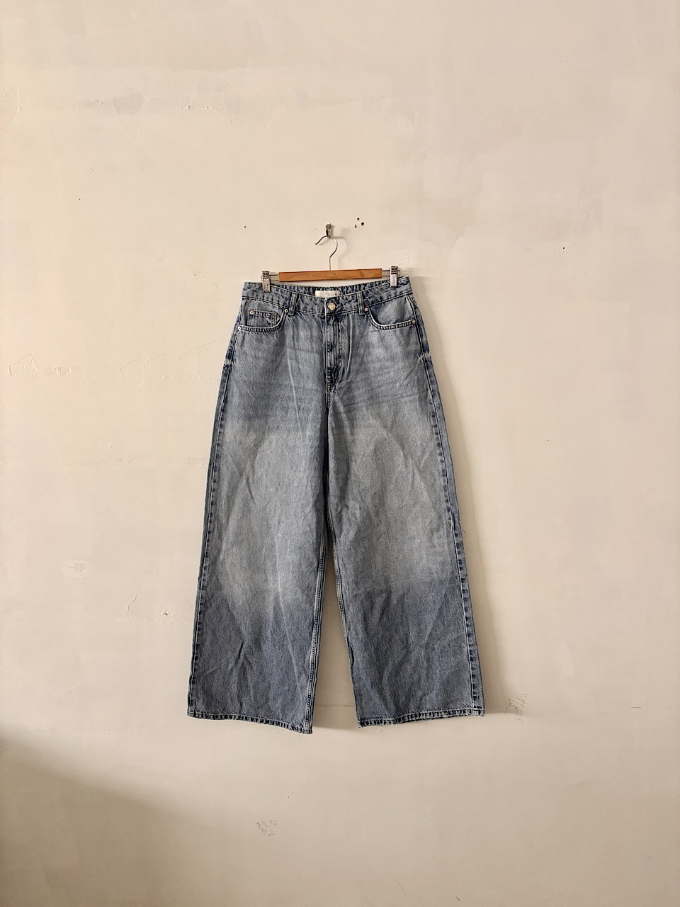 ZARA ザラ ワイドデニムパンツ ライトブルー EUR 40 USA 8 コットン100%