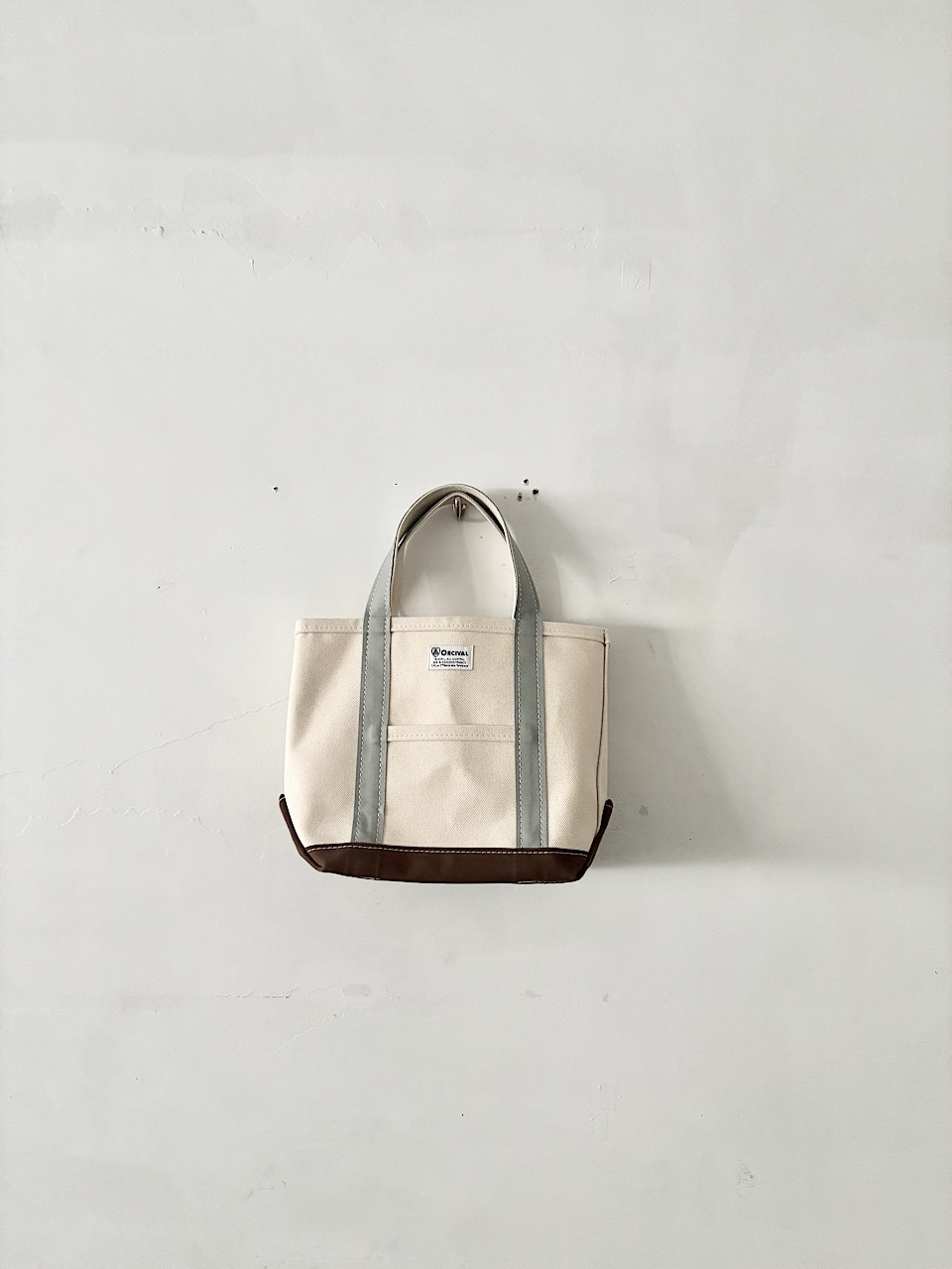 【美品】オーシバル キャンバス ミニトートバッグ バイカラー コットン