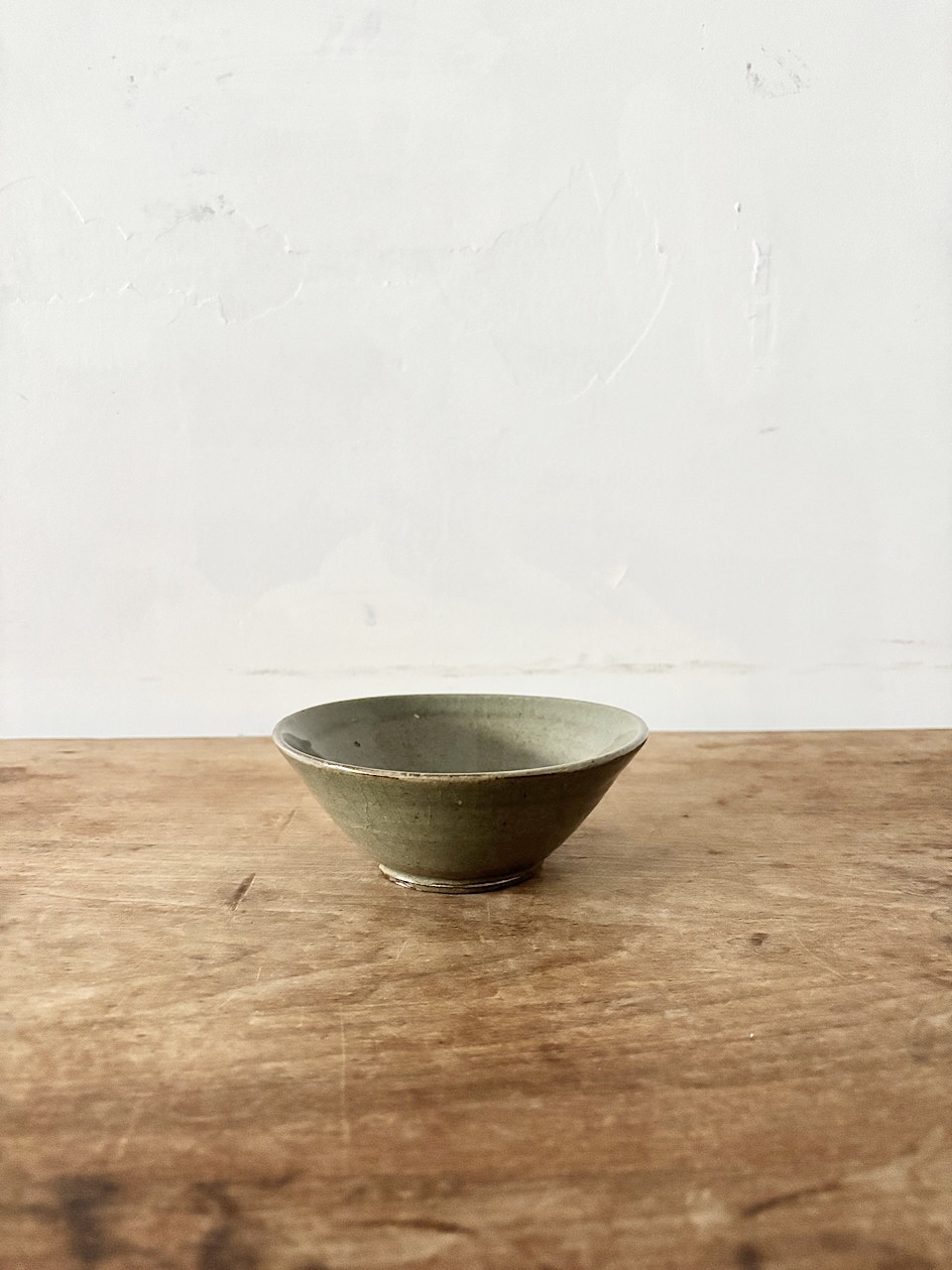 【美品】田谷直子　台形鉢　灰釉グリーン　2　