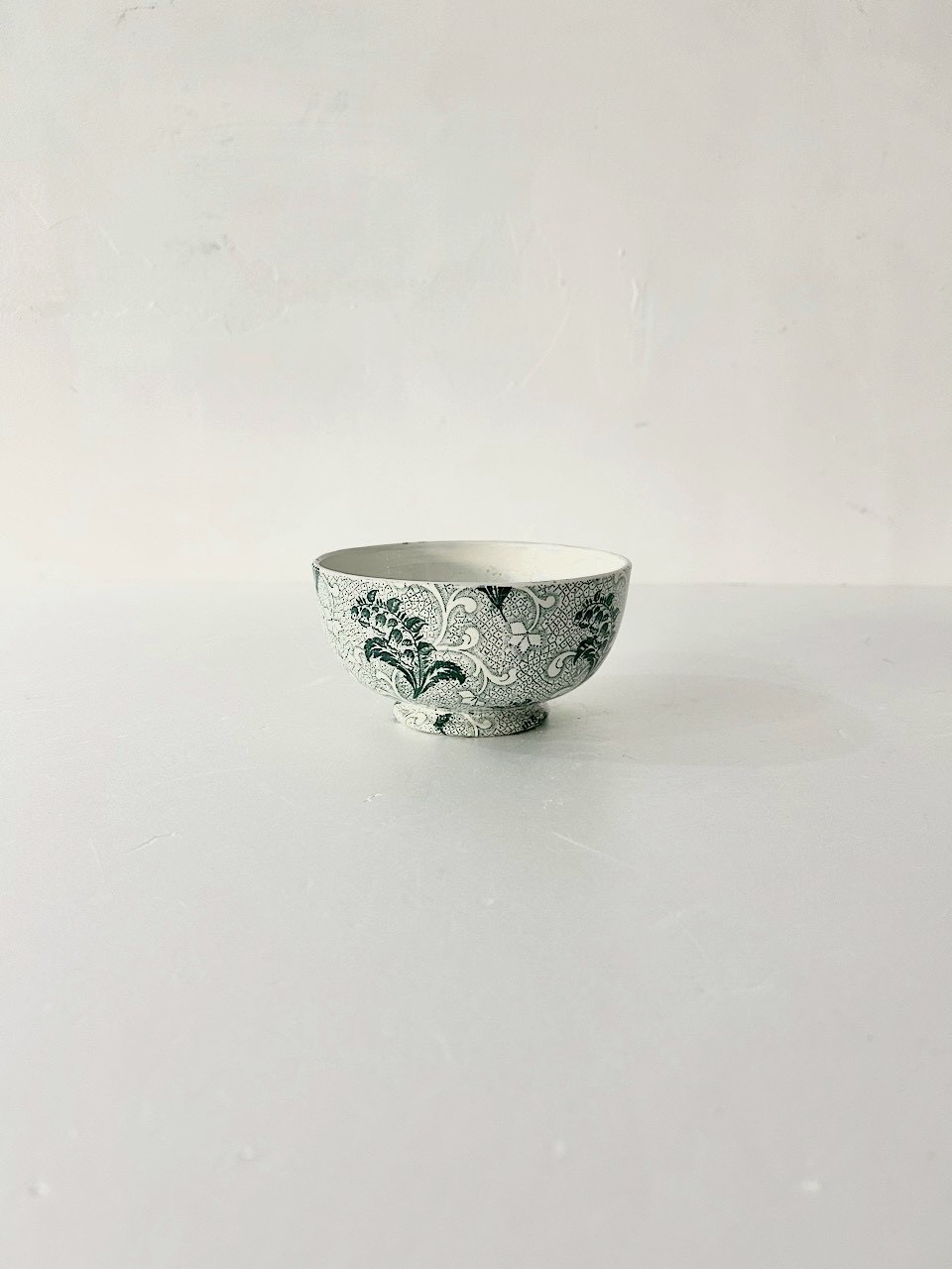 【フランスアンティーク】クレイユモントロー　ミュゲ  カフェオレボウル　