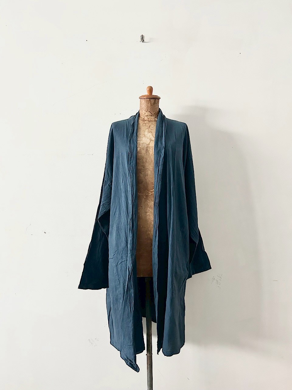 【美品】ヂェン先生の日常着　羽織　コート　紺　