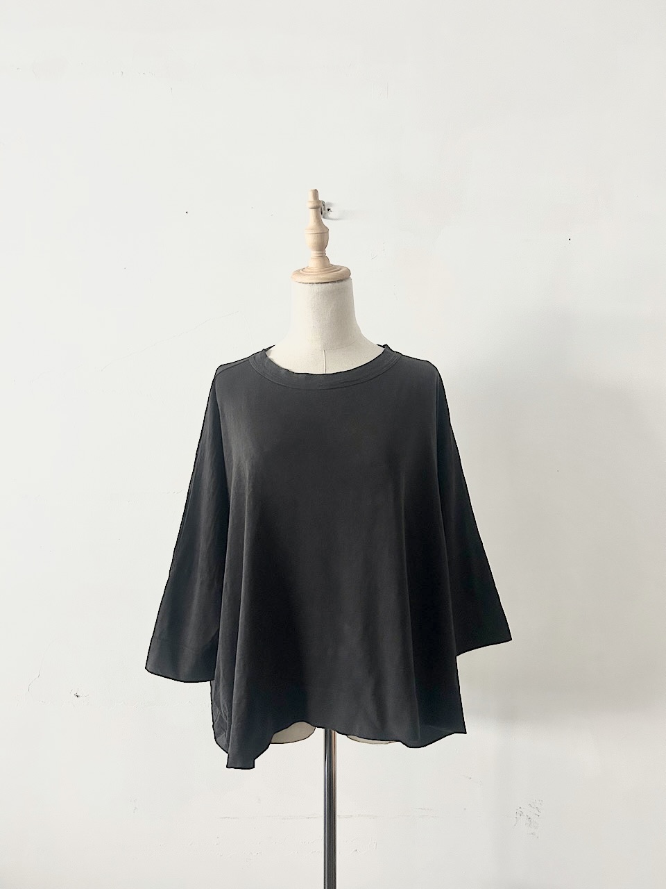 【美品】45R　BIG T-SHIRT　黒　コットン　サイズ0　