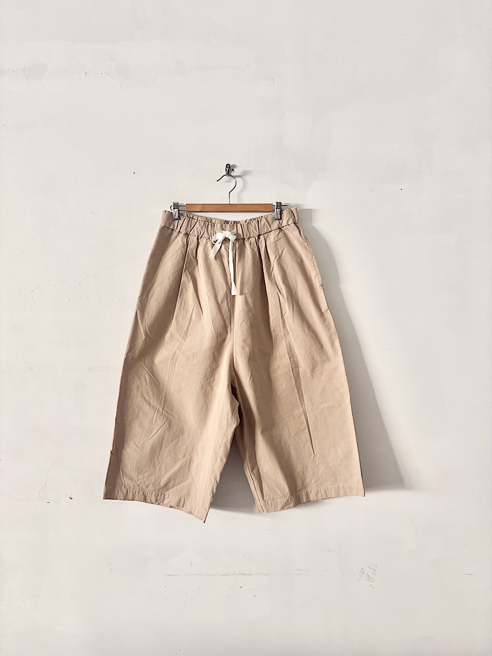 【美品】Gauze# ガーゼ コットンパンツ ベージュ F（フリーサイズ）G143　　