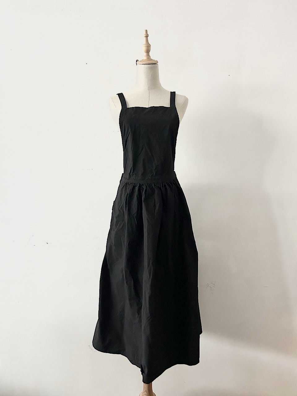 【未使用】GAUZE# コットン ワンショルダーストラップ エプロンワンピース