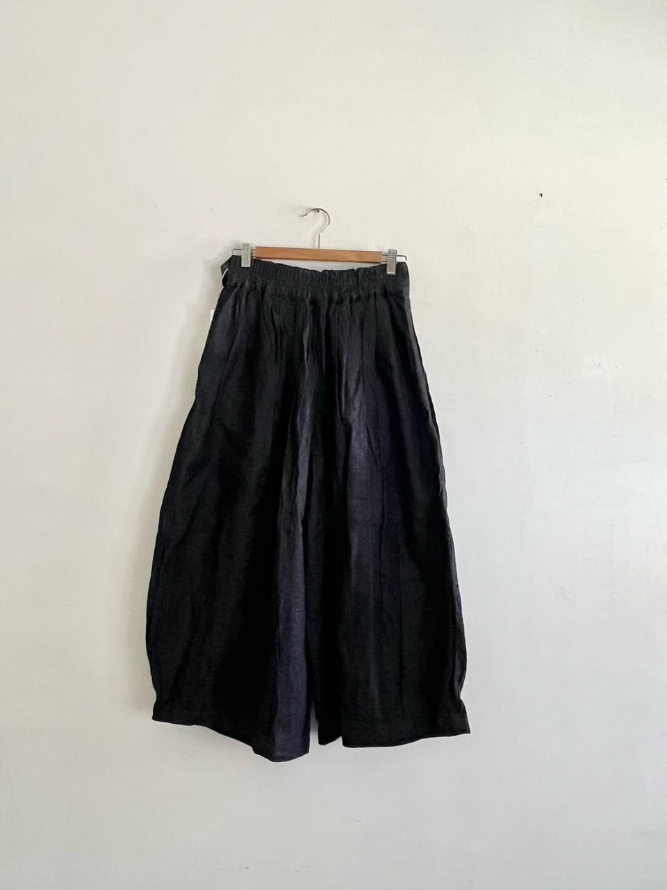 【未使用】HARVESTY　綿麻デニム　サーカスキュロットパンツ　サイズ１