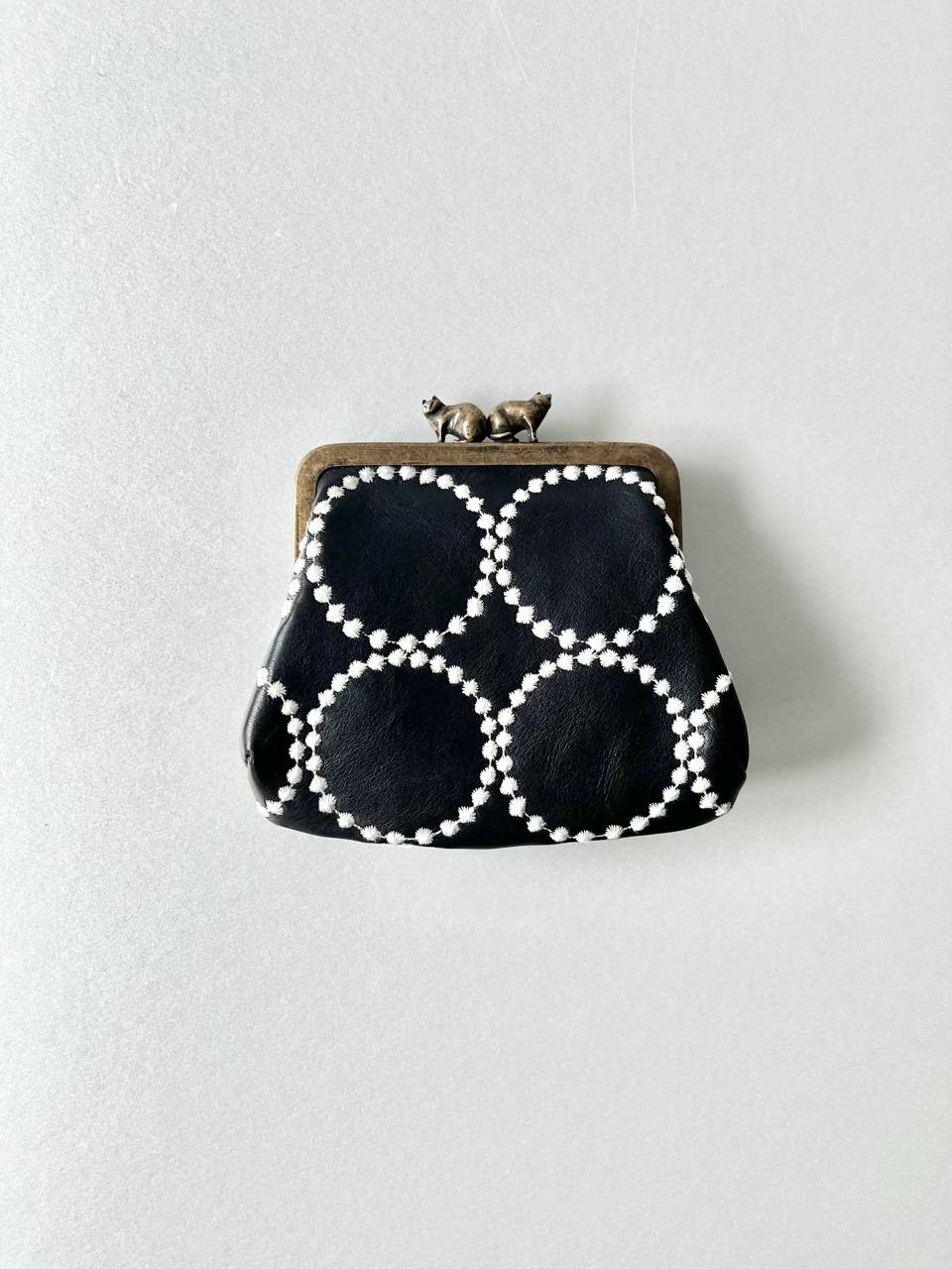 mina perhonen　tambourine　cuddle purse　レザー　がま口