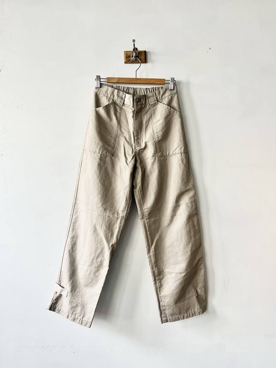 【未使用】NATURAL LANDRY　コットンリネンパンツ　ベージュ　サイズ１