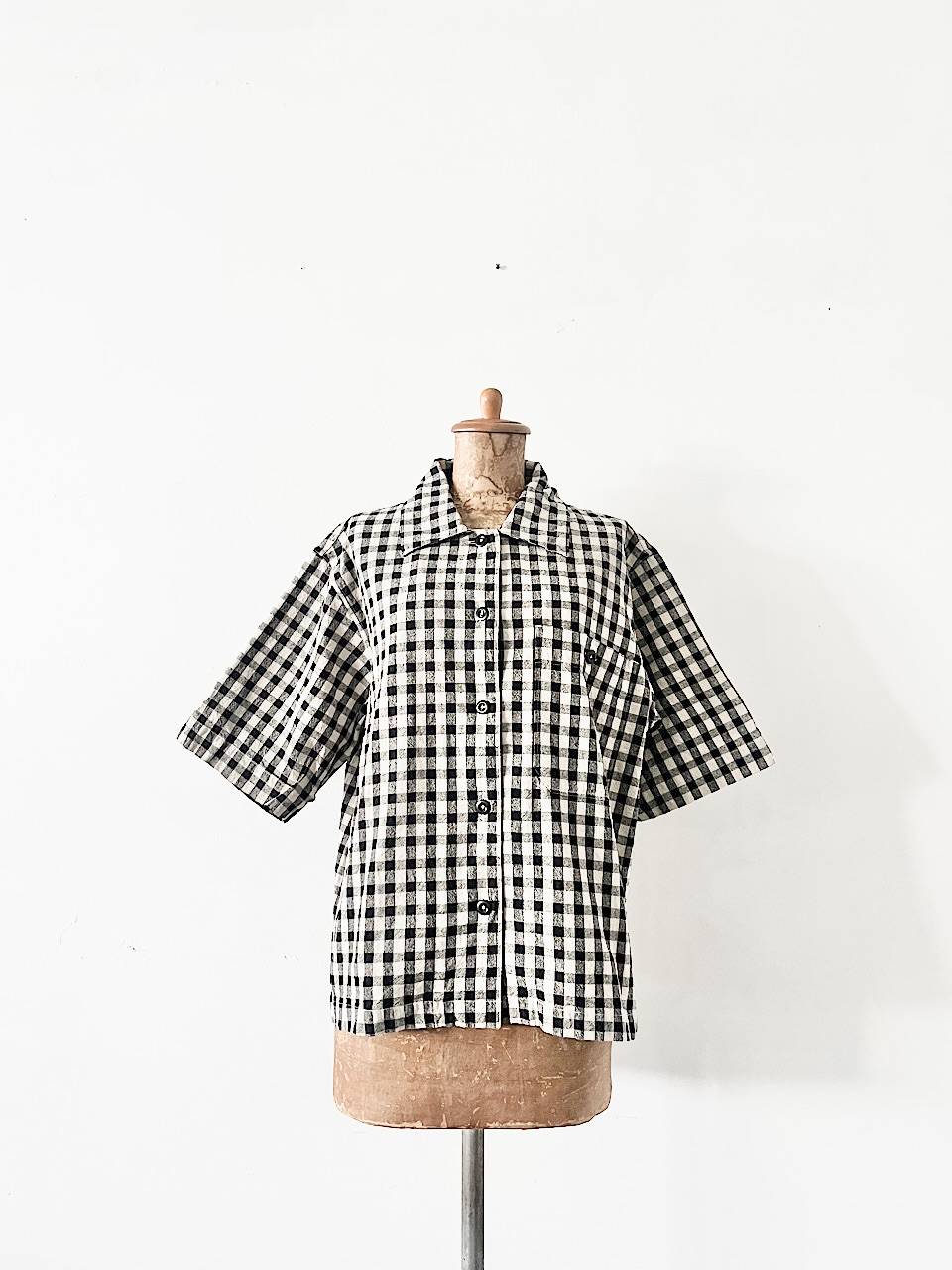 【美品】MHL　NATURAL COTTON GINGHAM 　ギンガムシャツ　サイズⅢ