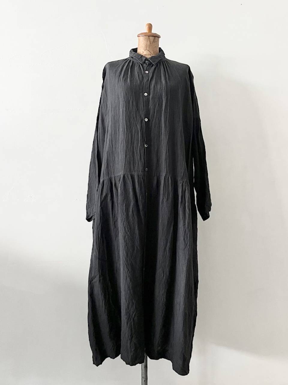 ICHI Antiquites　リネンストライプワンピース 