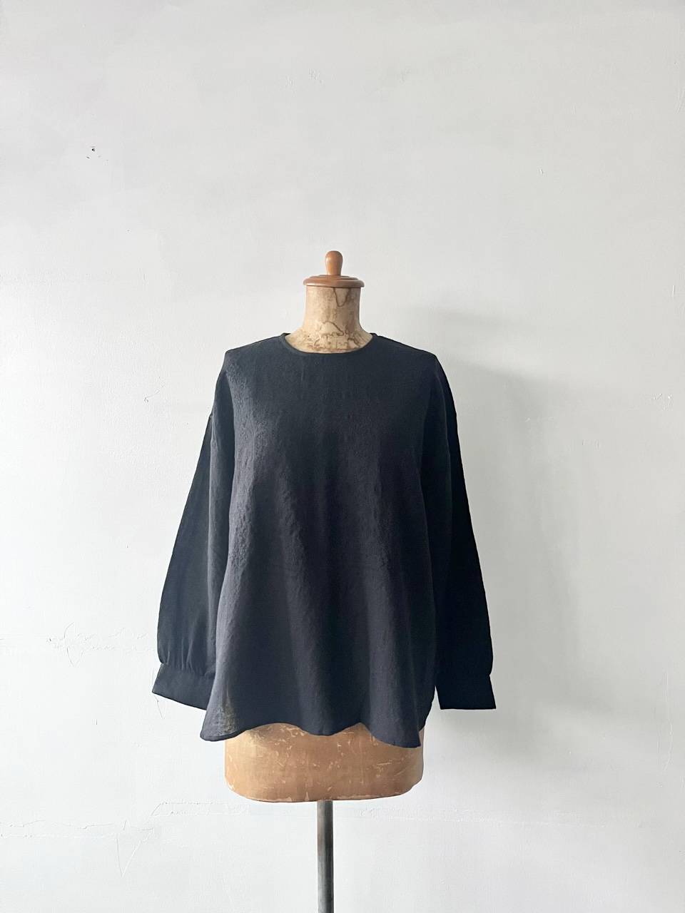【美品】maison de soil BOILED WOOL PLAIN BACK OPEN SHIRT