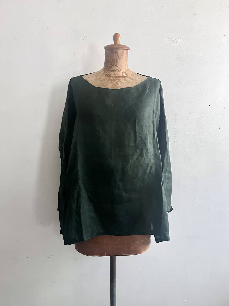 【美品】Veritecoeur　リネンプルオーバーブラウス　ST-0251
