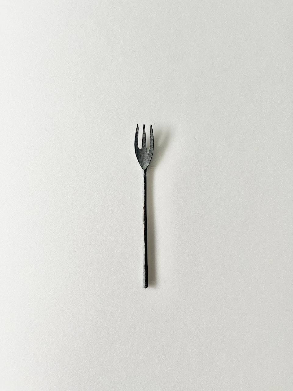 菅原博之　フォーク　 白漆　13.5cm