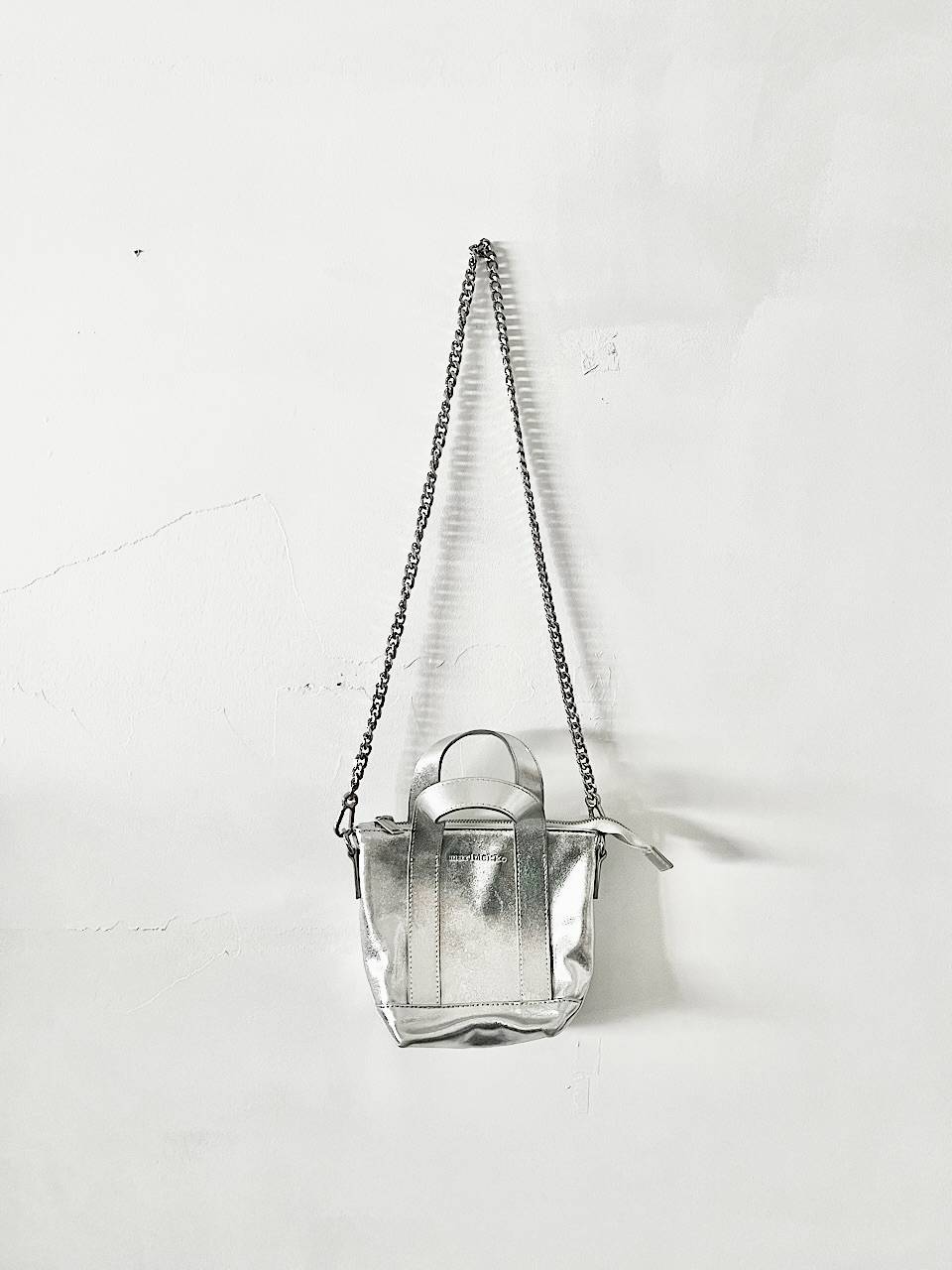 【美品】marimekko　Nano Matkuri シルバーバッグ