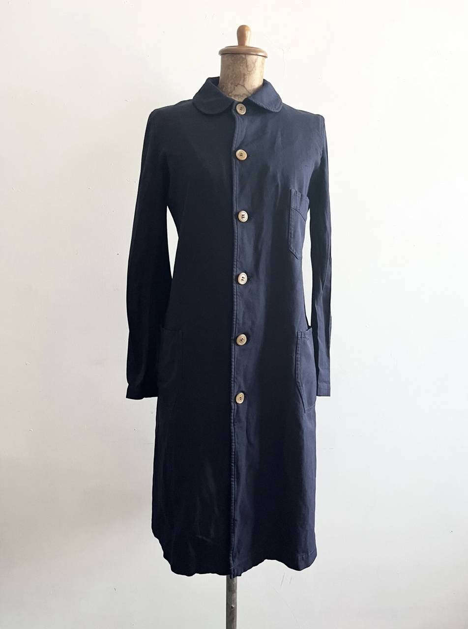 COMME des GARCONS　ラウンドカラーコート　Mサイズ　ネイビー