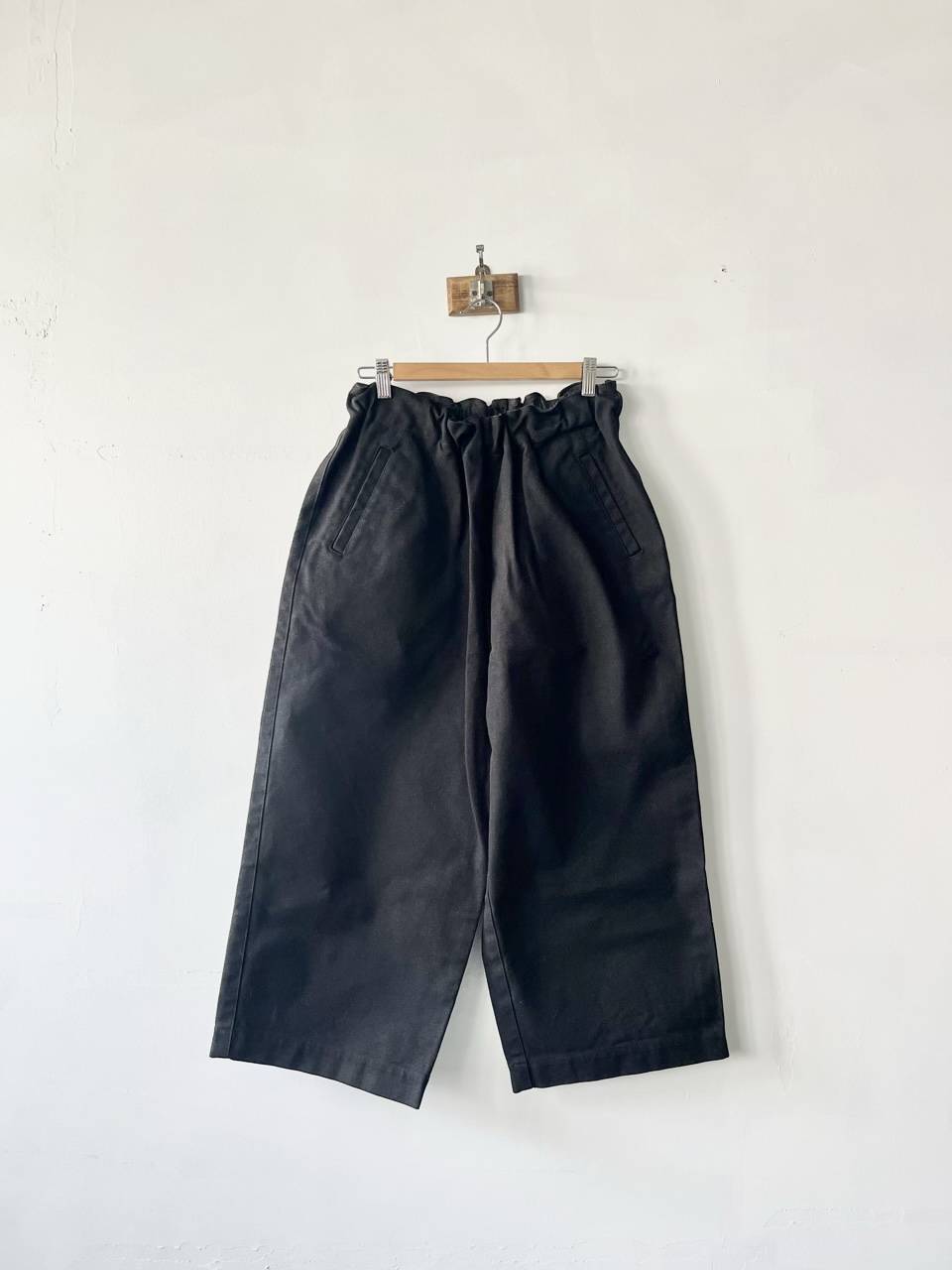【未使用】ゴーシュ　シックキャンバス ワイドパンツ 　黒　G221-035 