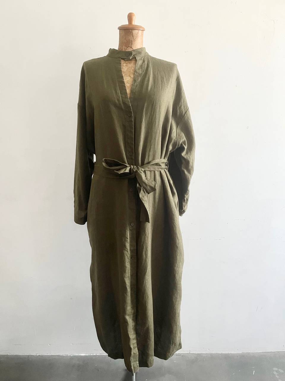 【美品】JOUNAL STANDARD relume　前開きワンピース　リネン　麻