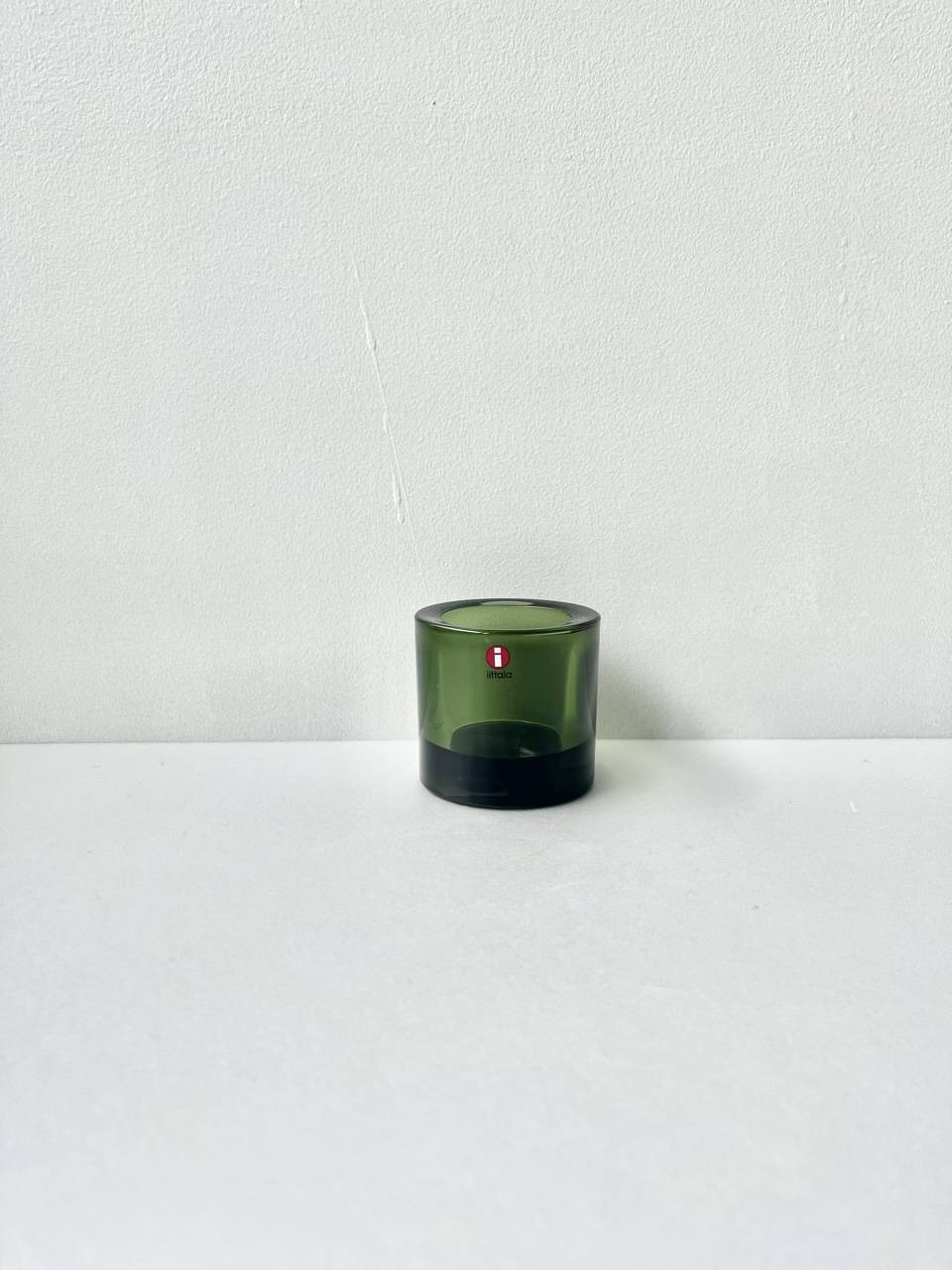 【未使用】iittala・marimekko キャンドルホルダー KIVI　フォレストグリーン