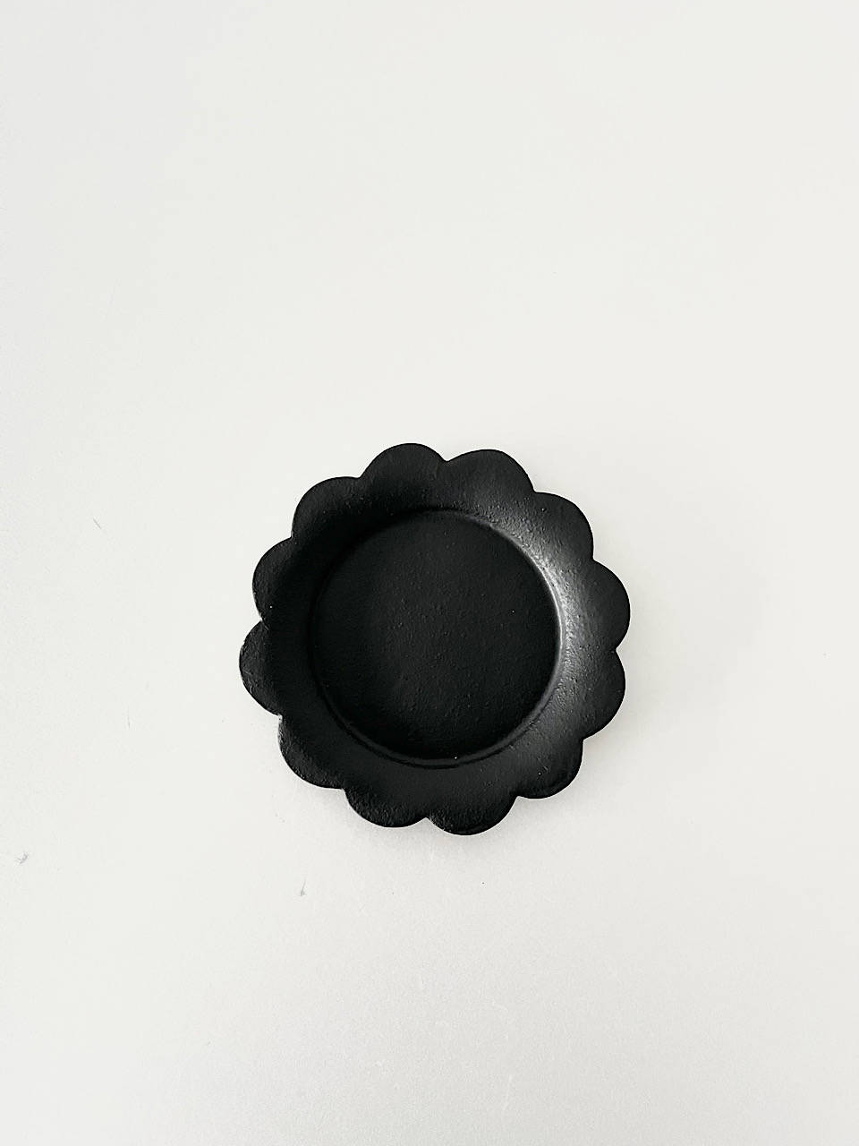 【美品】加藤益造　黒花プレート