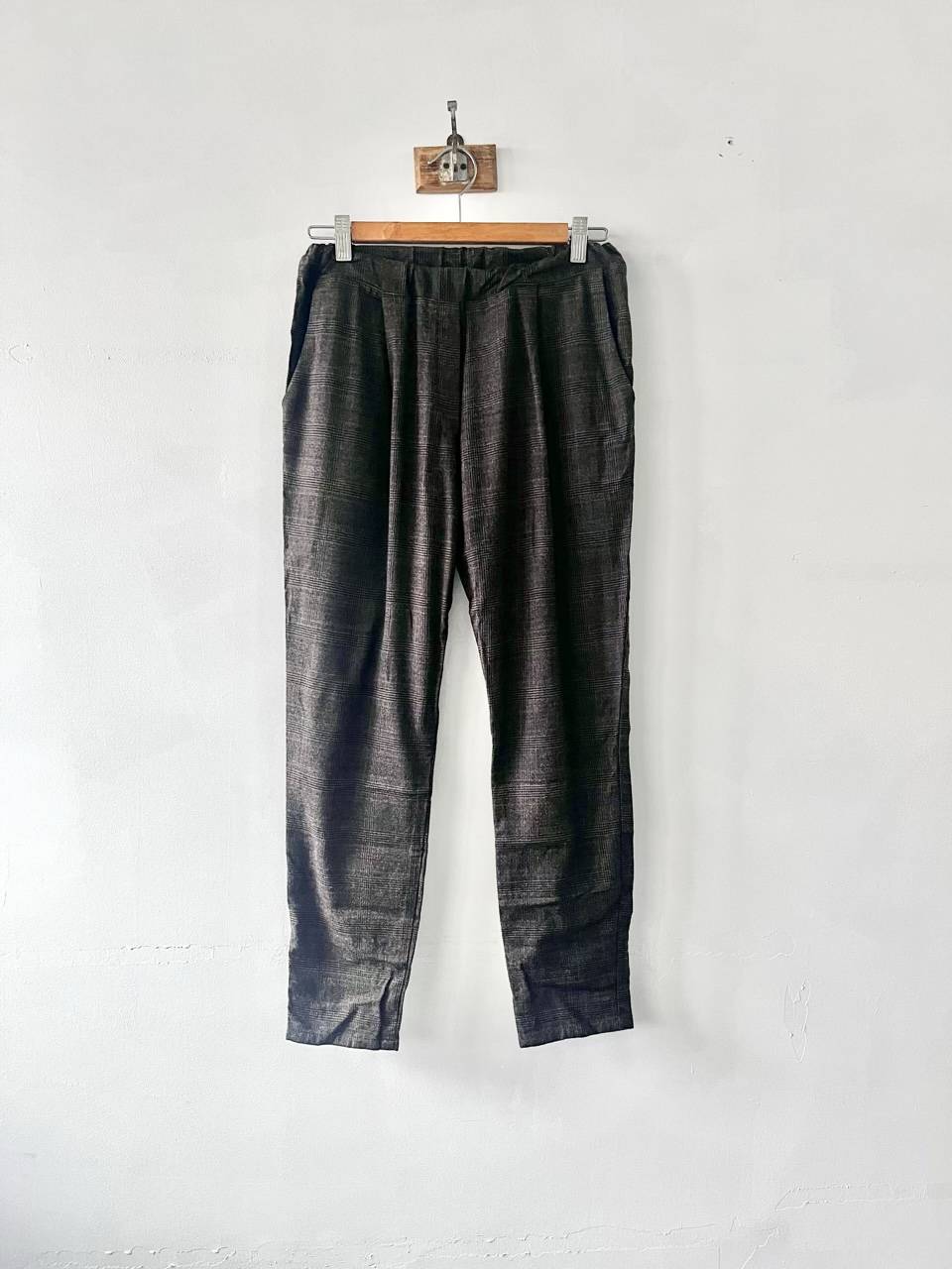 mizuiro ind　ウールチェックパンツ　ブラウン　サイズ2
