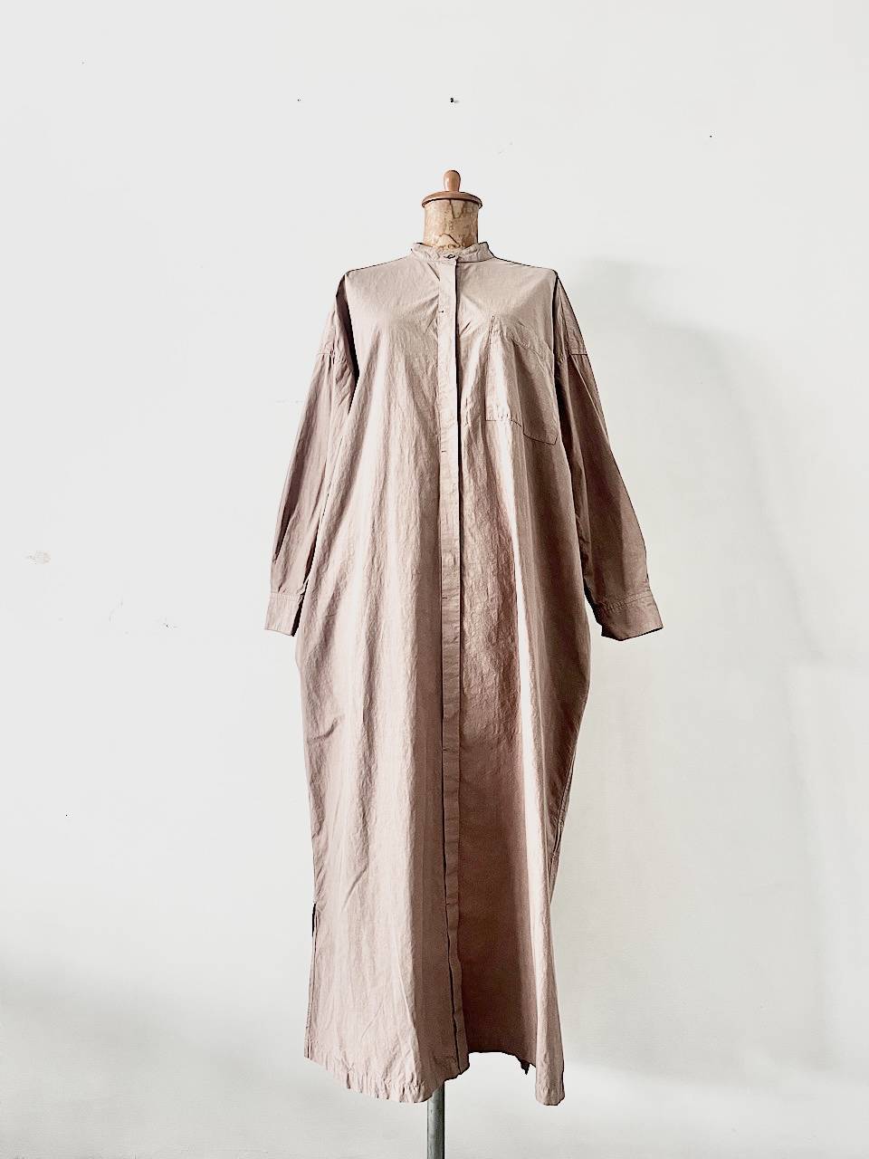 【美品】kagure　かぐれ　コットンシャツワンピース　シルク混　フリーサイズ