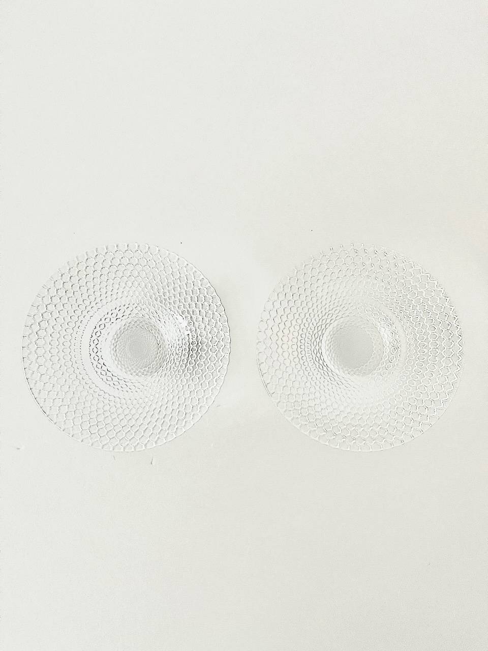 【美品】ガラス深皿　総柄　大　2枚セット