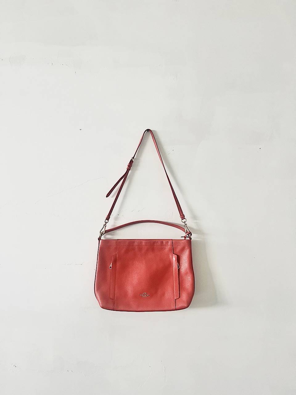 【美品】COACH　ショルダーバッグ　トートバッグ　2WAY　レッド