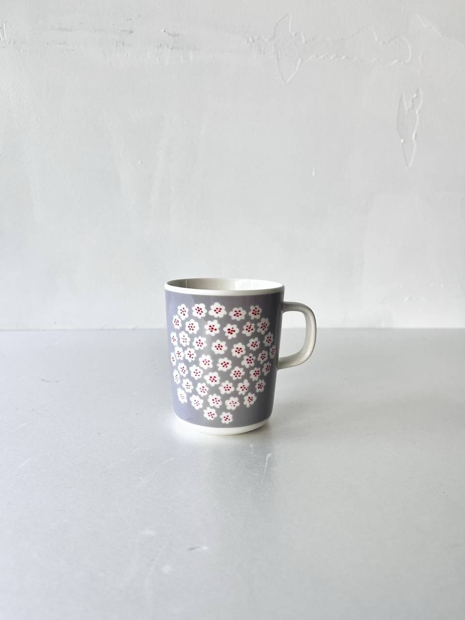 【未使用】marimekko puketti マグカップ ライトグレー 
