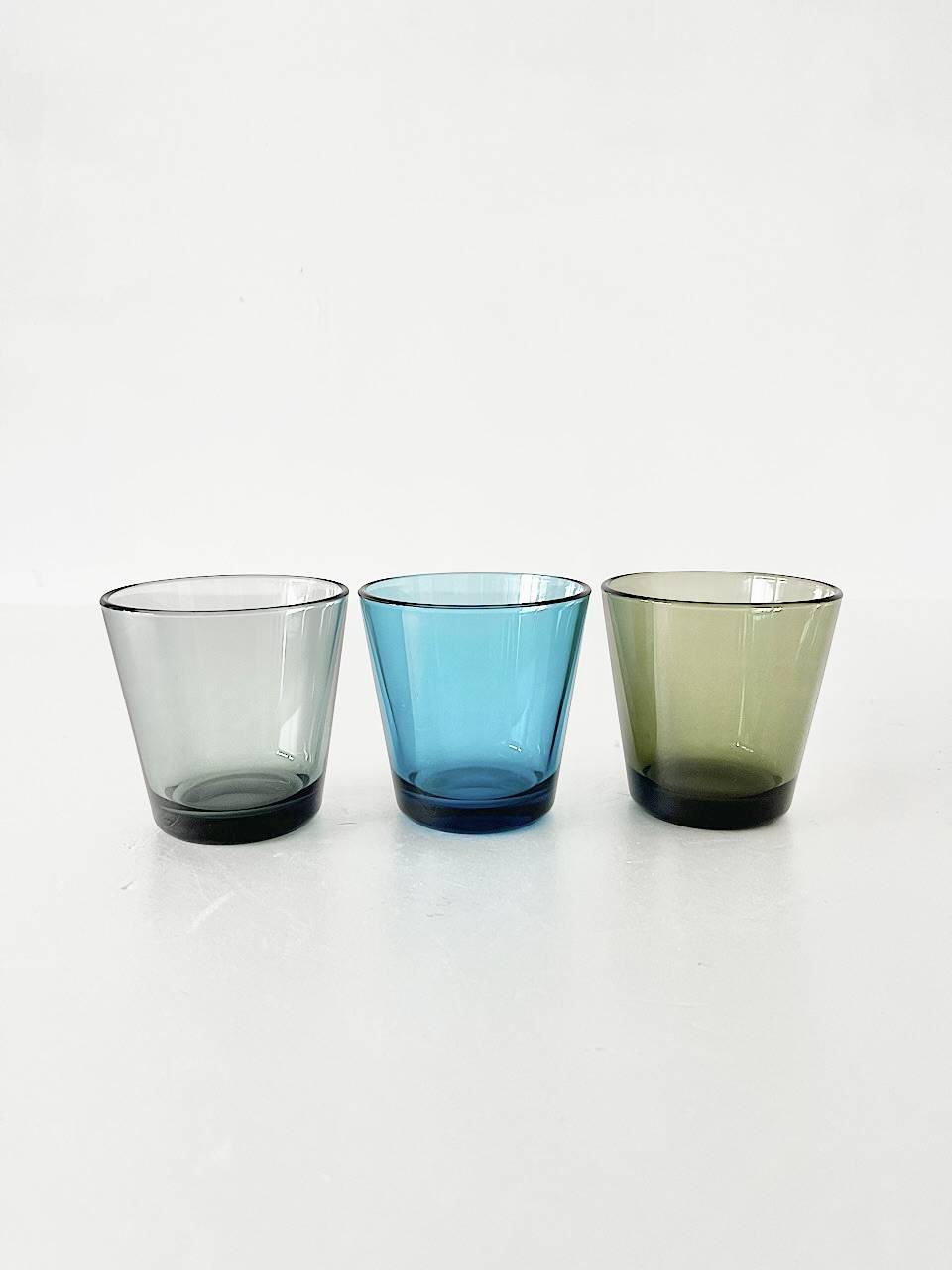 【北欧】iittala　Kartio　タンブラー　3点セット　ターコイズ　フォレスト　グレー