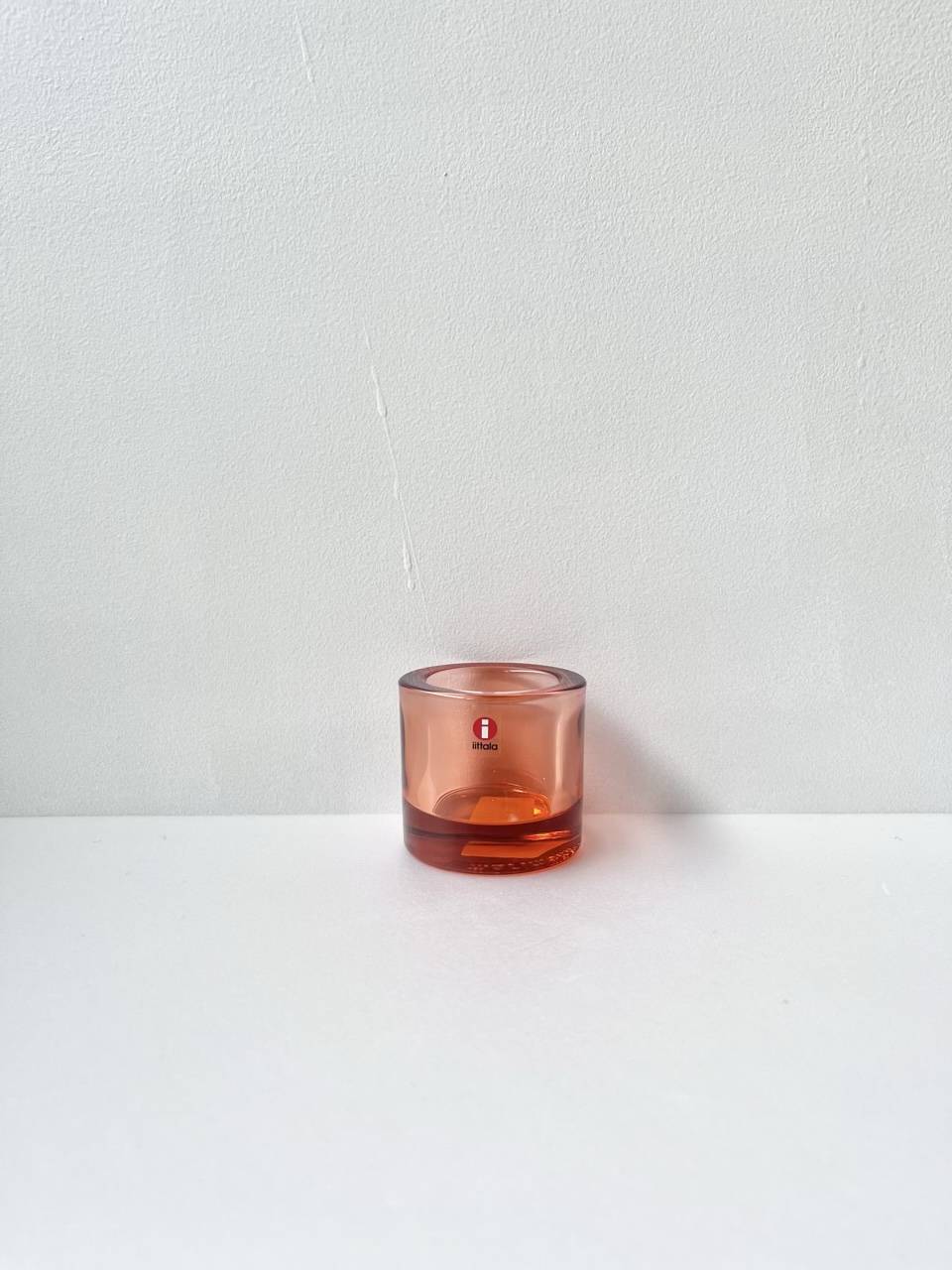 【未使用】iittala・marimekko キャンドルホルダー KIVI　Salmon red