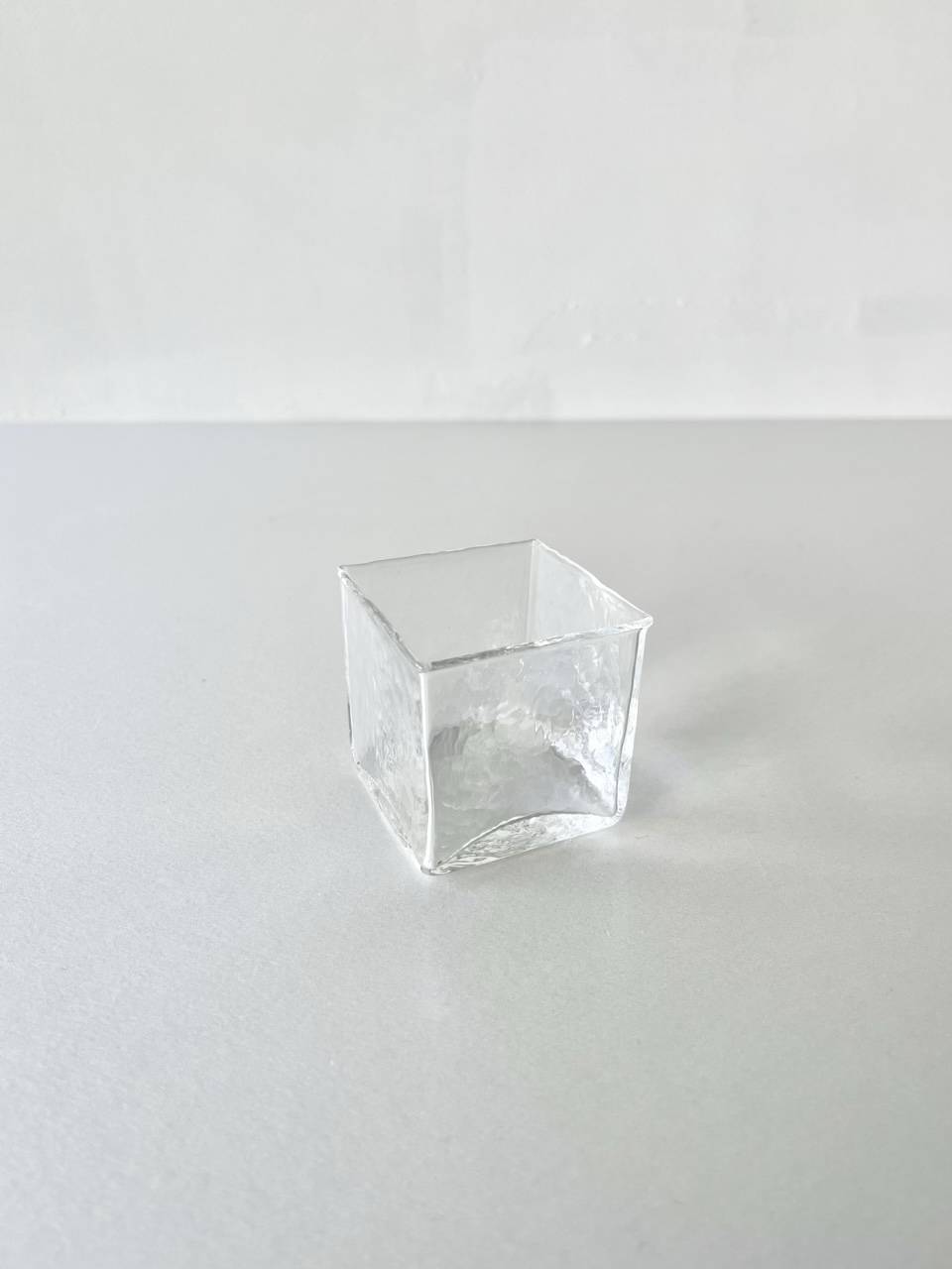 【美品】西山芳浩 四角猪口(大)　ガラス　スクエア