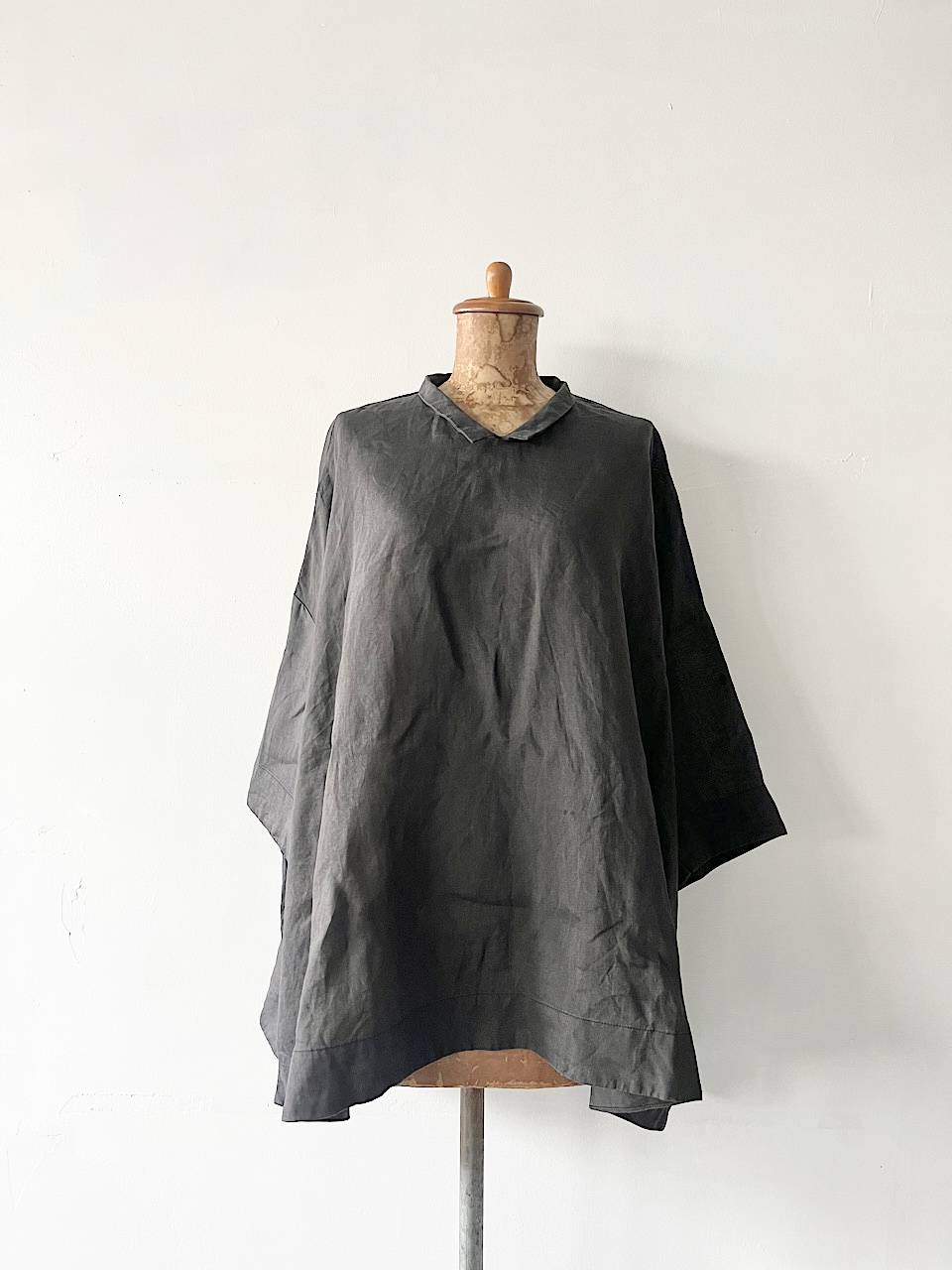 【美品】Gauze#　tiny collar wide pull over　ブラック